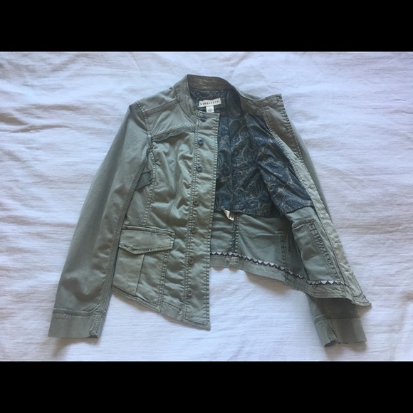 New Anthropologie Marrakech Green Utility Jacket - Picture 4 of 8